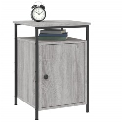 Table de chevet sonoma gris 40x42x60 cm bois d'ingénierie 