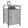 Table de chevet sonoma gris 40x42x60 cm bois d'ingénierie 
