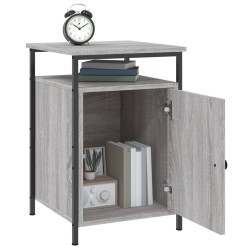Table de chevet sonoma gris 40x42x60 cm bois d'ingénierie 