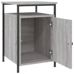 Table de chevet sonoma gris 40x42x60 cm bois d'ingénierie 