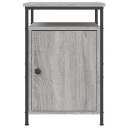 Table de chevet sonoma gris 40x42x60 cm bois d'ingénierie 