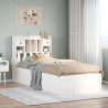 Cadre de lit sans matelas blanc 75x190 cm bois de pin massif 