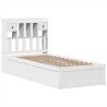Cadre de lit sans matelas blanc 75x190 cm bois de pin massif 