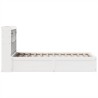 Cadre de lit sans matelas blanc 75x190 cm bois de pin massif 
