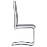 Chaises à manger cantilever lot de 4 gris similicuir 