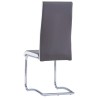 Chaises à manger cantilever lot de 4 gris similicuir 