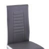 Chaises à manger cantilever lot de 4 gris similicuir 