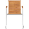 Chaises de jardin avec coussins lot de 2 Acacia solide et acier 