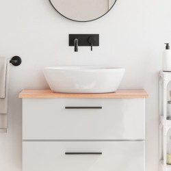 Comptoir de salle de bain marron clair 80x30x2 cm bois traité 