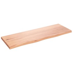 Comptoir de salle de bain marron clair 80x30x2 cm bois traité 