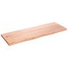 Comptoir de salle de bain marron clair 80x30x2 cm bois traité 