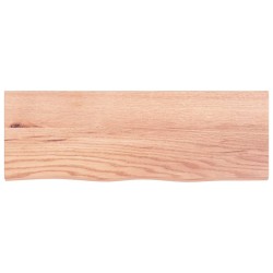 Comptoir de salle de bain marron clair 80x30x2 cm bois traité 