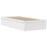 Cadre de lit sans matelas blanc 75x190 cm bois de pin massif 