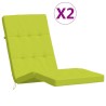 Coussins de chaise longue lot de 2 vert vif tissu oxford 