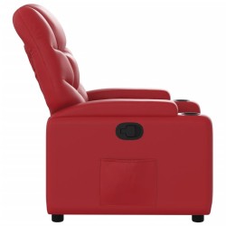 Fauteuil inclinable Rouge Similicuir 