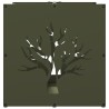 Portant de bois chauffage vert olive 40x40x40 cm 