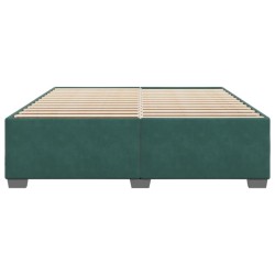 Cadre de lit sans matelas vert foncé 180x200 cm velours 