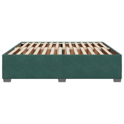 Cadre de lit sans matelas vert foncé 180x200 cm velours 