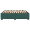 Cadre de lit sans matelas vert foncé 180x200 cm velours 