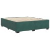 Cadre de lit sans matelas vert foncé 180x200 cm velours 