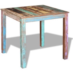 Table de salle à manger Bois de récupération massif 80x82x76 cm 