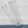 Rideaux occultants aspect lin avec crochets 2pcs Bleu 140x175cm 