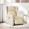 Fauteuil inclinable électrique Crème Tissu 