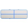 Tapis gonflable de gymnastique avec pompe 500x100x15cm PVC Bleu 