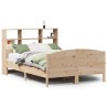Lit bibliothèque sans matelas 120x200 cm bois de pin massif 