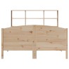 Lit bibliothèque sans matelas 120x200 cm bois de pin massif 