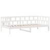 Lit de jour et tiroirs sans matelas blanc 90x190 cm bois massif 