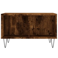 Table basse Chêne fumé 60x50x36,5 cm Bois d'ingénierie 