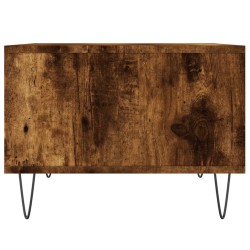 Table basse Chêne fumé 60x50x36,5 cm Bois d'ingénierie 