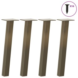 Pieds de table basse 4 pièces Acier naturel 42 cm Acier 