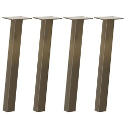 Pieds de table basse 4 pièces Acier naturel 42 cm Acier 