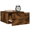 Tables de chevet murales 2 pcs chêne fumé 35x35x20 cm 