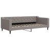 Lit de jour avec gigogne sans matelas taupe 90x200 cm 
