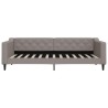 Lit de jour avec gigogne sans matelas taupe 90x200 cm 