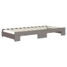 Lit de jour avec gigogne sans matelas taupe 90x200 cm 