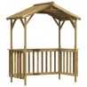 Abri de barbecue 163,5x93x210 cm Bois de pin imprégné 