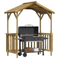 Abri de barbecue 163,5x93x210 cm Bois de pin imprégné 