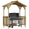 Abri de barbecue 163,5x93x210 cm Bois de pin imprégné 