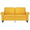 Canapé à 2 places Jaune 120 cm Velours 
