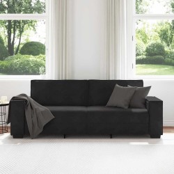 Canapé à 3 places Noir 180 cm Velours 