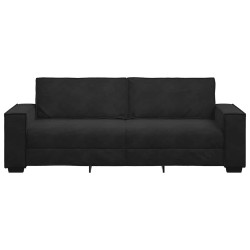 Canapé à 3 places Noir 180 cm Velours 