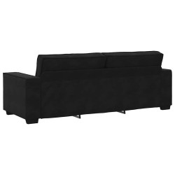 Canapé à 3 places Noir 180 cm Velours 