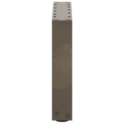 Pieds de table basse en U, 2 pièces, acier naturel, 40 x (30-31) cm 