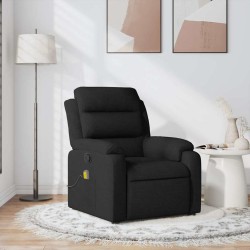 Fauteuil de massage inclinable Noir Tissu 