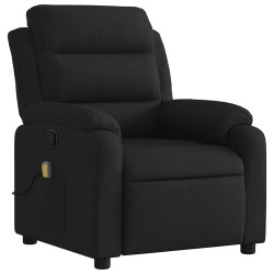 Fauteuil de massage inclinable Noir Tissu 