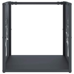 Portant de bois chauffage anthracite 40x40x40 cm 